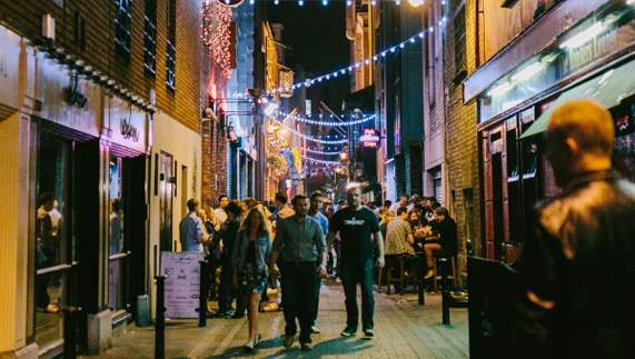Dublin City at night time