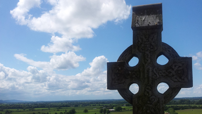 A high cross at the Rock of Cashel