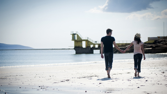 A romantic stroll along Salthill Promenade