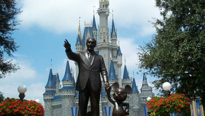 Walt Disney's Statue at Disneyland