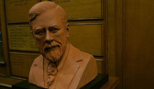 Bram Stoker's bust in St Anne's Church, Dublin city