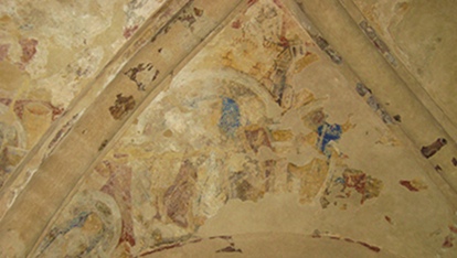 Wall paintings on the walls of Cormac's Chapel