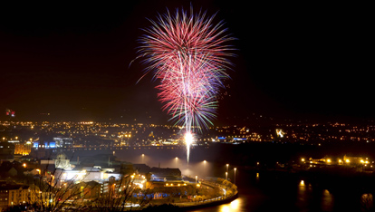 The Halloween fireworks display