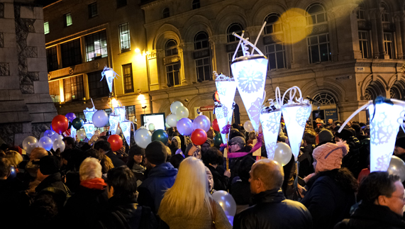 Procession of Light in Dublin City