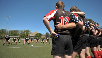 The PSNI rugby team line up