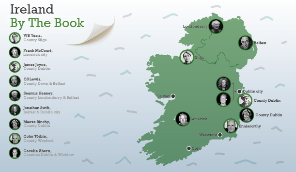 Resultado de imagen de LITERARY IRELAND MAP