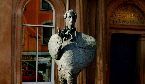 Statue of WB Yeats in Sligo town