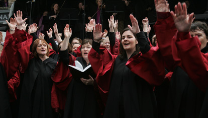 Choir performing at Dublin Handel Festival