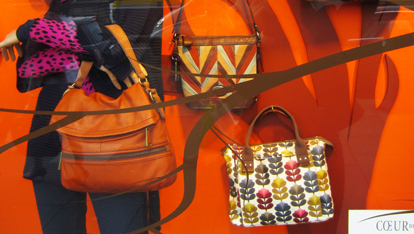 The Orla Kiely window display, Kilkenny store, Nassau Street, Dublin city