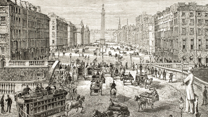 O'Connell Street circa 1900, Dublin city 
