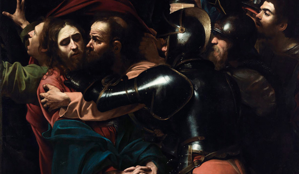 Caravaggio's The Taking of Christ provided by <a href="www.nationalgallery.ie" >The National Gallery of Ireland</a> 