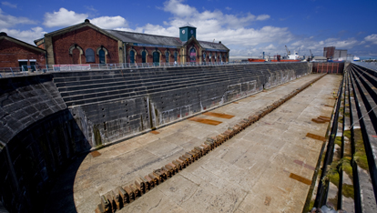 The Thompson Dry Dock at Harland and Wolff shipyards, Belfast